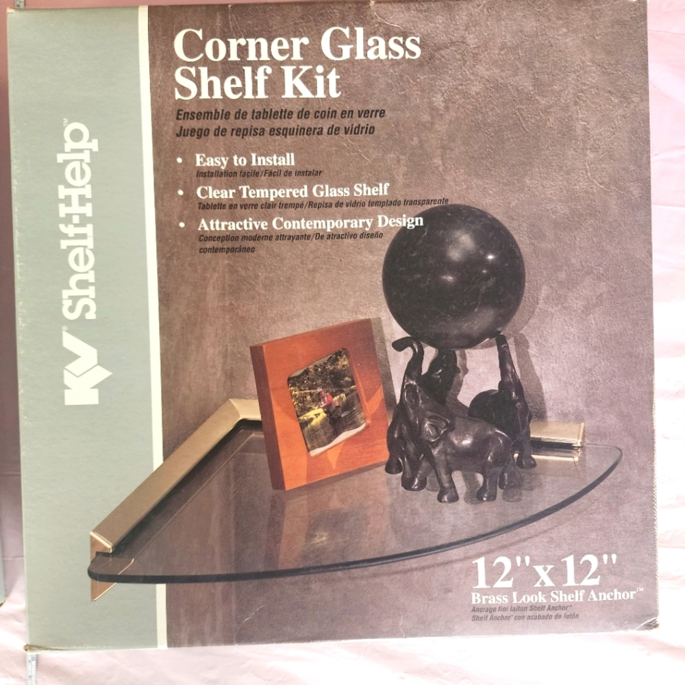 Corner Glass Shelf Kit x2